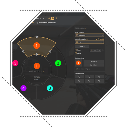 Jump to the Shift Layers from the Radial Menu and use the Trackball Mode of DarkWalker ShotPad