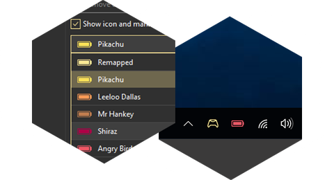 Keep an eye on gamepad battery in the system tray