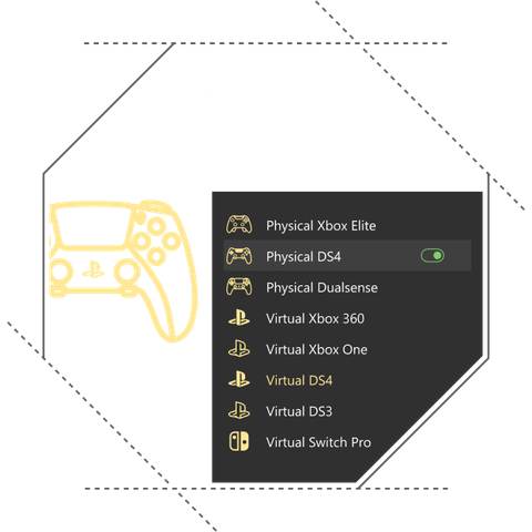 Apply to the physical controller:<br>the new way to use your favorite gamepad<br>with reWASD mappings
